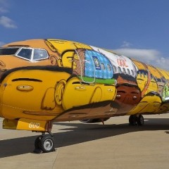 Grafiti na avionu brazilskog tima
