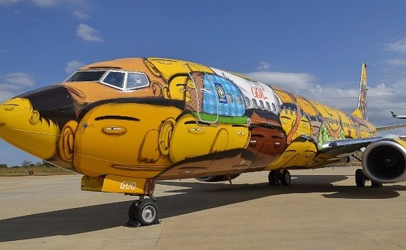 Grafiti na avionu brazilskog tima