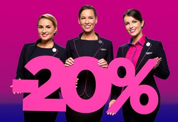 Samo danas – 20% popusta na sve WIZZ AIR aviokarte