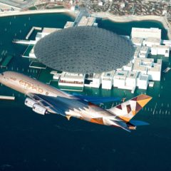 Prelet aviona Etihad Airways-a na otvaranju arapskog Luvra
