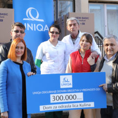 UNIQA osiguranje doniralo 1.500.000 dinara ustanovama širom Srbije