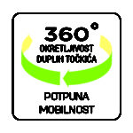 Svi koferi imaju duple točkiće sa okretljivošću od 360 stepeni
