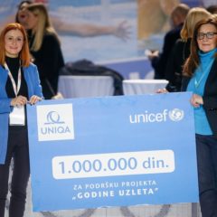 UNIQA osiguranje UNICEF-u doniralo milion dinara