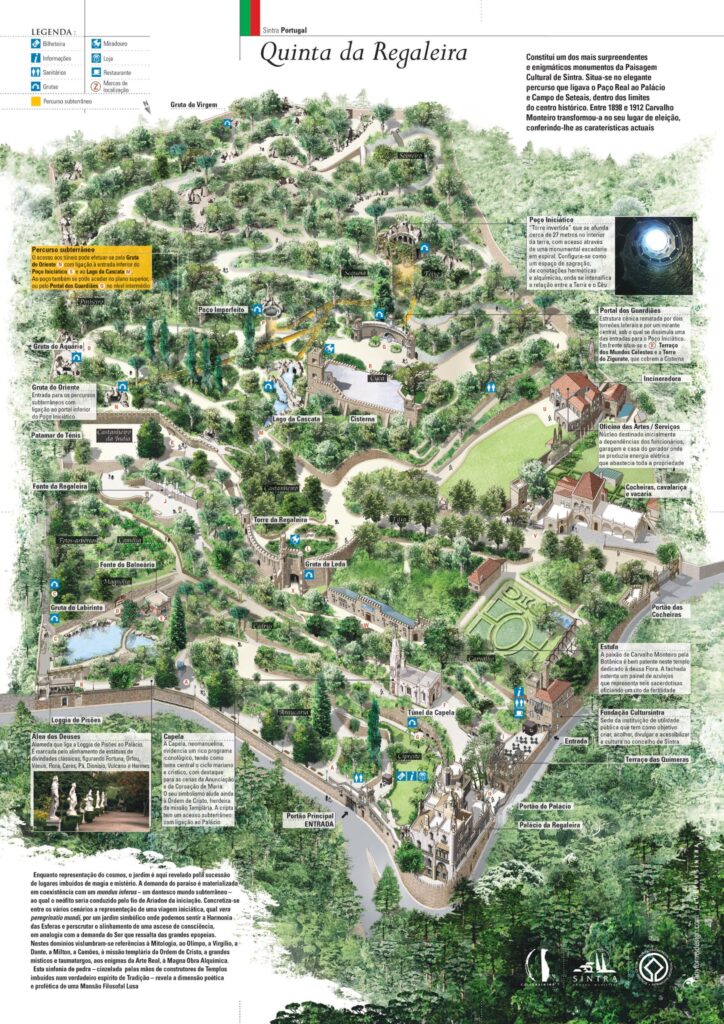 Mapa imanja Quinta da Regaleira